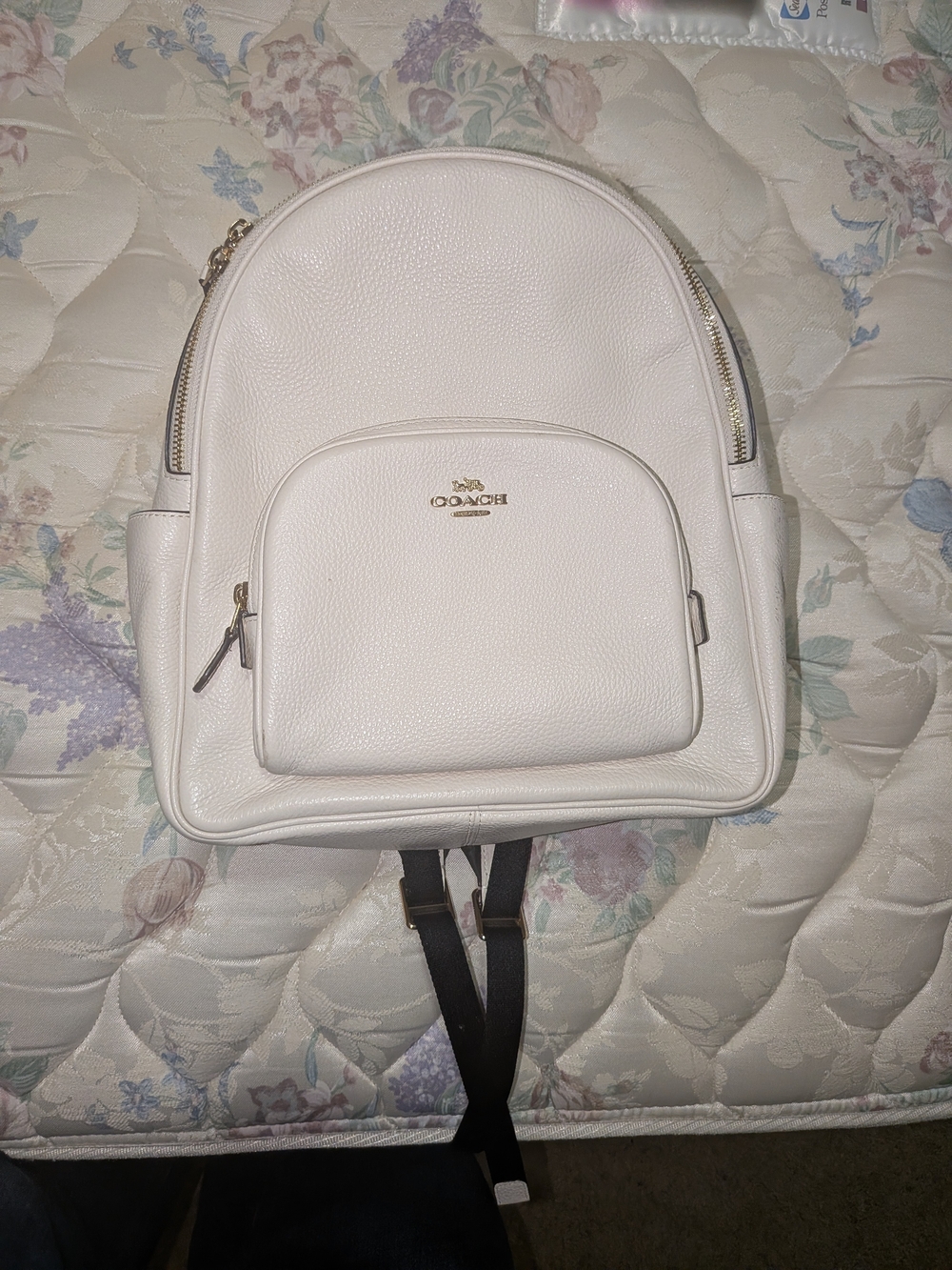 COACH White Leather Backpack